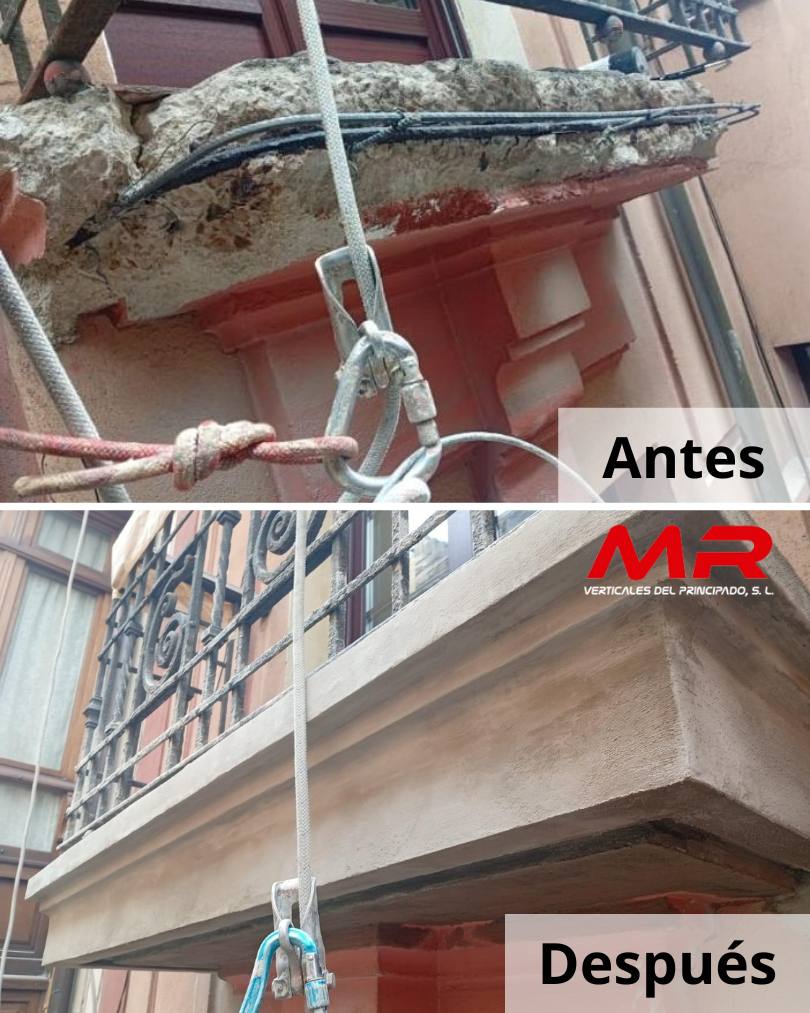 Rehabilitación de cornisa en edificio histórico Rehabilitación de cornisa en edificio histórico