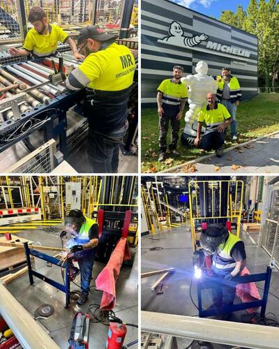 Montaje de robótica en la fábrica Michelin de Valladolid