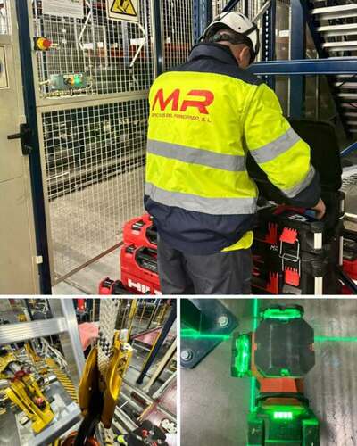 Trabajos recientes de robótica industrial en la planta de Michelin en Valladolid, con montaje y ajuste de estructuras y sistemas automatizados