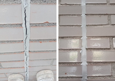 Reparación de grietas en un edificio comunitario