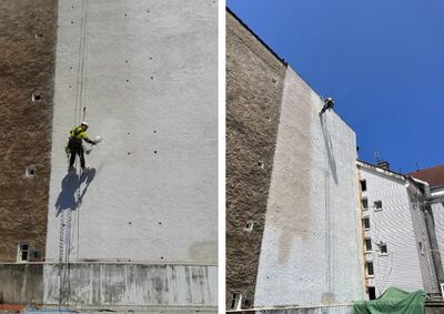 Impermeabilización con pintura de corcho proyectado