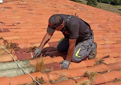 Una limpieza de tejado óptima